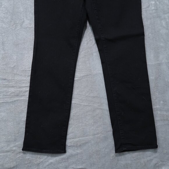 Gap Jeans Womens 32x30 Black 1969 Straight Medium Rise Dark Wash Stretch Goth - Picture 6 of 14